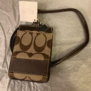 Coach ID Lanyard Signature Canvas